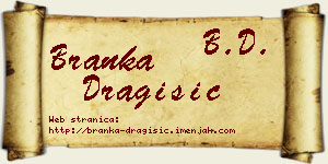 Branka Dragišić vizit kartica